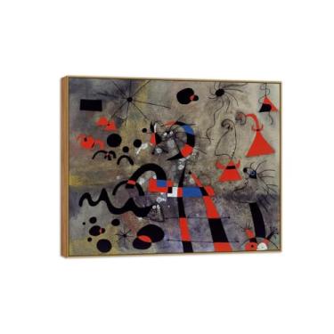 Imagem de MUHJDYC Pôster de arte de parede surrealismo - reprodução de impressão em tela famosa - quadro de madeira para decoração de sala de estar (escada) 20 x 25 cm - 8 x 10 pol