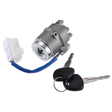 Imagem de Hihaha No.81920-1EA00 Cilindro de trava de interruptor de ignição de carro com 2 chaves para Hyundai Accent Sedan 2006-2011 / Conjunto de cilindro de trava de direção/durável / 1 conjunto/tom prateado