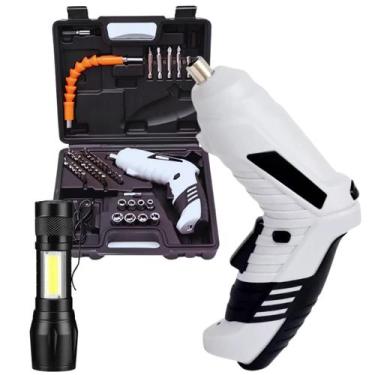 Imagem de Parafusadeira Sem fio Multifuncional 47pç C/Lanterna Lampião - Luatek