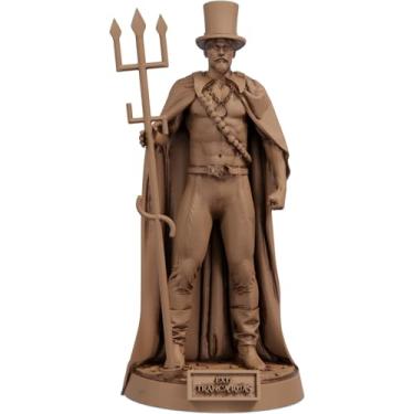 Imagem de Estátua Exu Tranca Ruas Imagem Umbanda Candomblé (Cor Madeira)