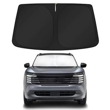 Imagem de KUST Protetor solar de para-brisa de ajuste personalizado para Chevy Chevrolet Equinox EV 2024-2025 Protetor solar dobrável bloqueia os raios UV mantém seu carro mais fresco