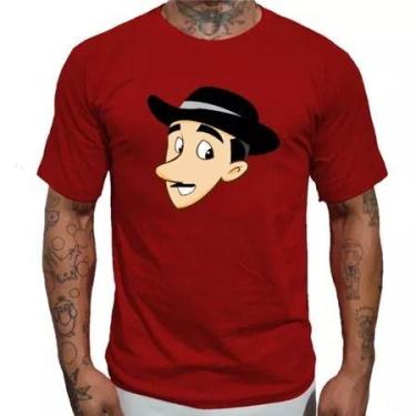 Imagem de Camiseta chaves personagens girafales - loja dinka, G, VERMELHO