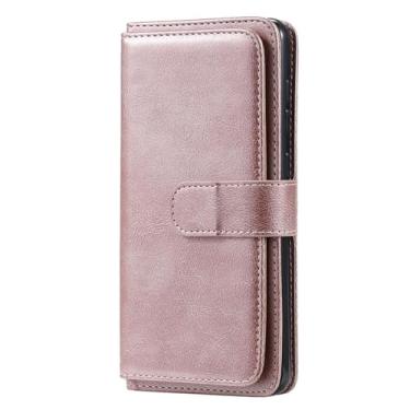 Imagem de HJZSZX Para Samsung A23 (4G 5G) Bolsa de couro de luxo com flip e capa para telefone com porta-cartão (para Samsung A23 (4G 5G)/ouro rosa)
