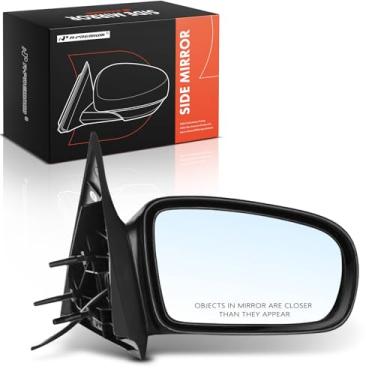Imagem de A-Premium Espelho retrovisor traseiro externo preto dobrável do lado do passageiro - compatível com Chevrolet Malibu 1997-2003, Classic 2004-2005 e Oldsmobile Cutlass 1997-1999 - Não aquecido manual