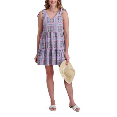 Imagem de Stella Parker Roupa feminina de verão casual para viagem, vestido de verão para resort, saída de praia, vestido de férias, Pastel Multi, M