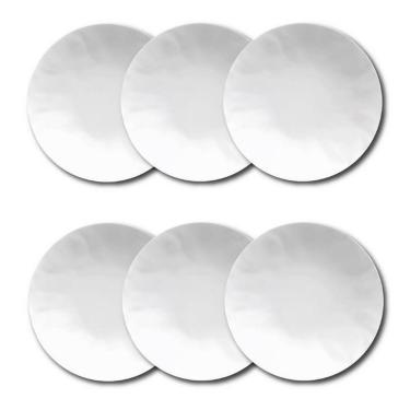 Imagem de Conjunto De Pratos Fundos Germer Orgânico Em Porcelana 6 Peças Branco