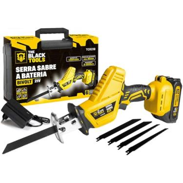 Imagem de Serra Sabre A Bateria 21v Profissional Portatil 3000 Rpm Tcr21b The Black Tools