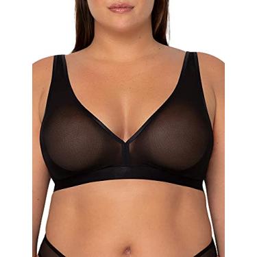 Imagem de Smart & Sexy Sutiã feminino de malha transparente, Hue preto, 3X-Large