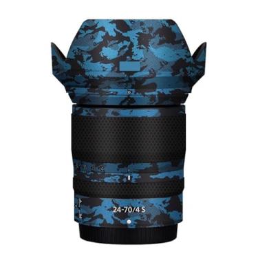 Imagem de Camerea Lens Skin Anti-Scratch Adesivo para Nikon Z 24-70 mm F4S Revestimento Película Protetora Vinil Protetor Corporal Decalques Capa 24-70 4 (Azul Cavaleiro)