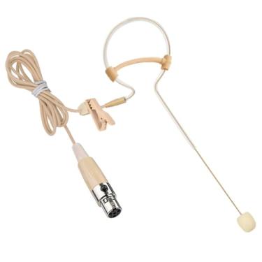 Imagem de XGWTH Microfone de fone de ouvido com gancho único, condensador omnidirecional para pendurar na cabeça, compatível com sistema transmissor de bodypack sem fio Shure com plugue Mini XLR TA4F de 4 pinos