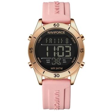 Imagem de Relógio Feminino Esportivo Tela Lcd Digital Pulseira Silicone Impermeavel 3atm Rosa