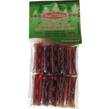Imagem de Mel Própolis/Eucalipto/Agrião Sachê, Flora Nectar, 40 G