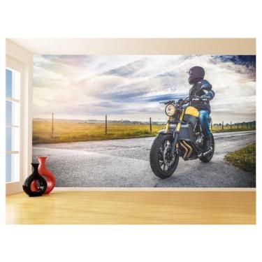 Imagem de Papel De Parede 3D Moto Esporte Viagem Estrada 3,5M Bkm68 - Você Decor