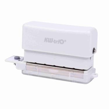 Imagem de 6 Orifícios Punch Punch Mini Portátil Perfurador 3 Capacidade de Folhas para Planejadores A4 B5 A5 (Branco)