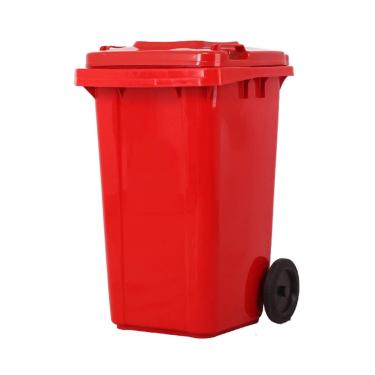 Imagem de Lixeira Externa Com Tampa Lata Lixo Plástico Grande Capacidade Lixeira Cilíndrica Longa Para Triagem Externa 4 Cores Uso(Red,100L)