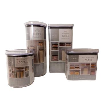 Imagem de Pote Hermetico Lumini 4Peças-1.000Ml,2.200Ml,1.300Ml,2.600Ml