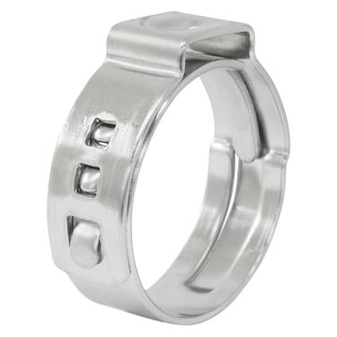 Imagem de Murtenze Pacote com 50 braçadeiras de aço inoxidável, anéis de crimpagem de 3/4 de polegada, anéis de aperto para conexões de encaixe de tubulação PEX