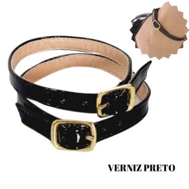 Imagem de Tornozeleira Sandália Tira Com Fivela Ouro Scarpin 30cm 1par - feminy 