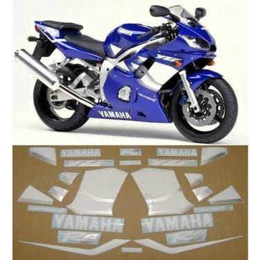 Imagem de Kit Adesivos Compatível R6 1999 Azul 00718 - Spts