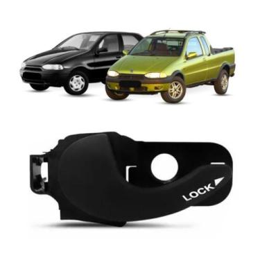 Imagem de Macaneta Interna Dianteira Palio Strada 1996 97 A 2003 Preta - Cilipar