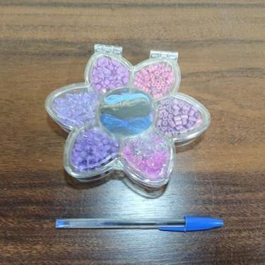 Imagem de Contas E Missangas Kit Artesanato Bijuterias 17x16x2,5cm