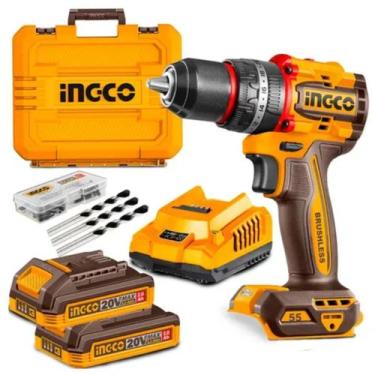 Imagem de Parafusadeira e Furadeira Brushless Impacto 1/2p À Bateria 20v C/ 2 Ba
