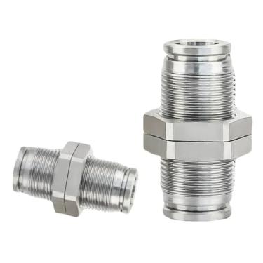 Imagem de Conector rápido de antepara de aço inoxidável PM 304: conecta conexões de mangueira e tubo de 4 mm, 6 mm, 8 mm, 10 mm, 12 mm, 14 mm e 16 mm, PM, 14.200 peças