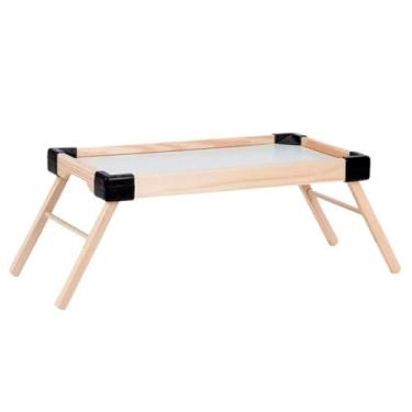 Imagem de Bandeja de Madeira 45x26 cm com Alças – Ideal para servir café com charme, praticidade e estilo rústico.