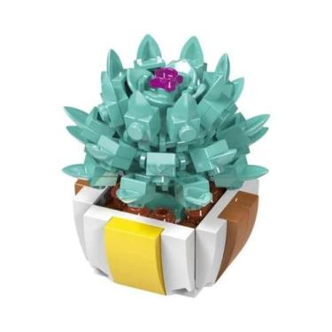 Imagem de Crianças DIY Simulação Suculentas Bonsai Cacto Aloe Vera Blocos De Con