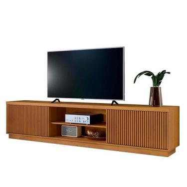 Imagem de Rack Para Tv 75 Porta de correr Ripada 2Pt Valencia 220cm - Mavaular, 