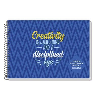 Imagem de Caderno de Desenho e Cartografia 96 Folhas Capa Flexível 20cm x 27,5cm  - Pauta Branca