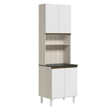 Imagem de Paneleiro Duplo 4 Portas 70cm MDF Kali 12230 Bianco Toq Branco Uv Nicioli