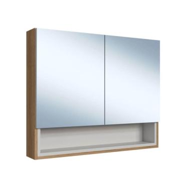 Imagem de Armário Espelheira de Banheiro Helena Mel Arenas Porta Nicho