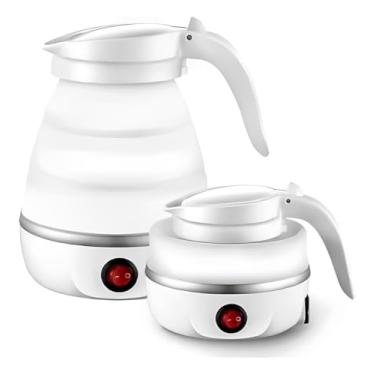 Imagem de Chaleira Elétrica Dobrável de Silicone 600ml Portátil para Viagem e Camping