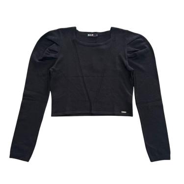 Imagem de Blusa Feminina Tricot Cropped Manga Longa Inverno P Ao G-Feminino