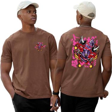 Imagem de Camisa Algodão Basica‎ The Wolf's Mask Abstract-Unissex