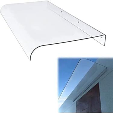 Imagem de Toldo De Porta, Toldo De Janela, Cobertura De Dossel De Porta De Pátio, Dossel De Varanda De Policarbonato, Bloqueador De Neve De Chuva Resistente A Uv De Sombra So, Facade Installation, 40X120cm