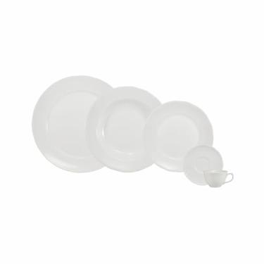 Imagem de Serviço de Jantar e Café 30 Peças em Porcelana, Modelo Izabel com Saliência nas Extremidades, Porcelana Schmidt