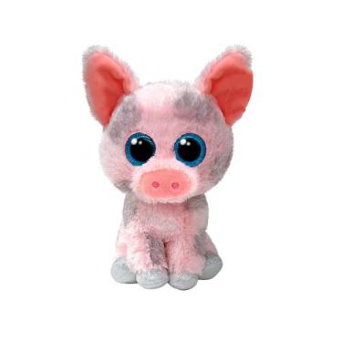 Imagem de Bicho de Pelúcia Ty Beanie Boos Porquinho Hambone 17cm Original Antial