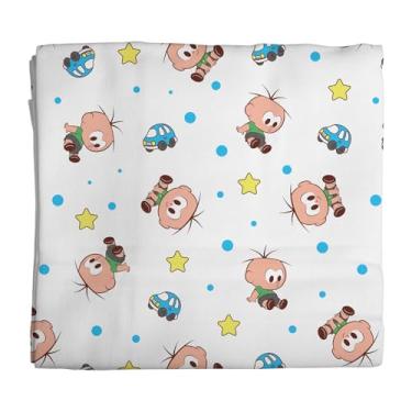 Imagem de Cueiro Flanelado 03 Unidades Cebolinha 2 Turma da Mônica Baby 50 cm x 80 cm