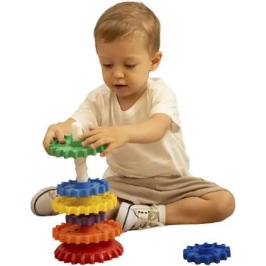 Imagem de Brinquedo de Empilhar GGB Gira Torre Educativo +1 Ano