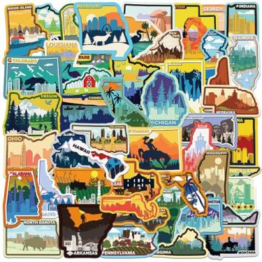 Imagem de 100 peças de adesivos dos Estados Unidos, adesivos legais de viagem, adesivos de vinil à prova d'água para garrafas de água, laptop, bagagem, adolescentes adultos, teclados, mochilas, skates, bagagens