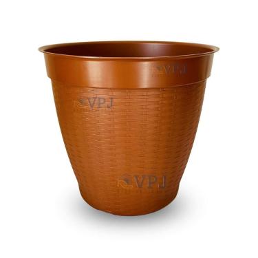 Imagem de Vaso Rattan Redondo Grande Casa Jardim Plantas Flores 30L