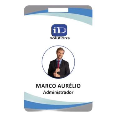 Imagem de Kit 65 Crachás PVC Personalizado ou Cartão Comandas – Só Frente – Com Arte Inclusa