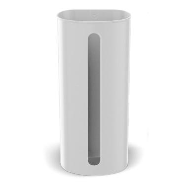 Imagem de Porta Sacolas Puxa Sacos De Parede Branco