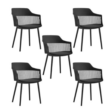 Imagem de Cadeiras Polipropileno Marcela Montreal Preta com Almofada - Cozinha, Jantar, Restaurante (5)