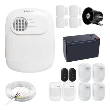Imagem de Kit Alarme Híbrido Intelbras ANM 24 NET com 10 Sensores e 100m de Cabo