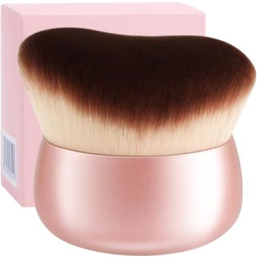 Imagem de docolor Escova autobronzeadora de 75 mm para maquiagem corporal grande, escova de bronzeamento de cabelo sintético macio sem listras, para base, autobronzeador, bronzeador, aplicador autobronzeador