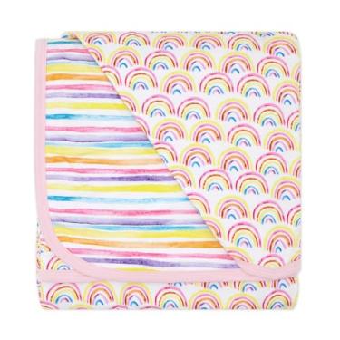 Imagem de Little Sleepies Cobertor de nuvem, viscose macia de bambu para meninos e meninas, leve, perfeito para pessoas com sono quente, 127 x 127 cm, grande (arco-íris pastel)