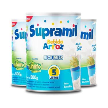Imagem de Kit 3 Bebida de Arroz Kids Supramil Unilife 500g